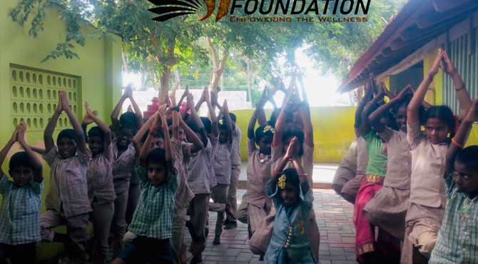 Yoga Classes Conducted by SPK Foundation at Thiru.vi.ka High School